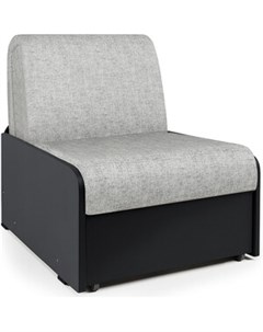 Кресло кровать Коломбо БП шенилл серый и экокожа черный Шарм-дизайн