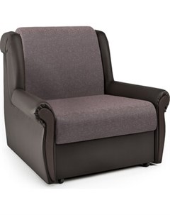 Кресло кровать Аккорд М рогожка латте и экокожа шоколад Шарм-дизайн
