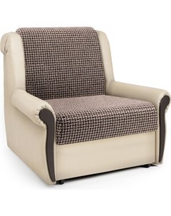 Кресло кровать Коломбо корфу коричневый и экокожа беж Шарм-дизайн