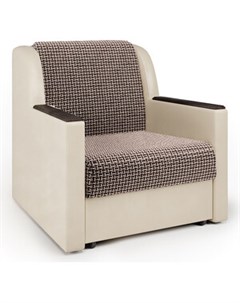 Кресло кровать Аккорд Д корфу коричневый и экокожа беж Шарм-дизайн