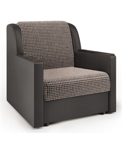 Кресло кровать Аккорд Д корфу коричневый и экокожа шоколад Шарм-дизайн