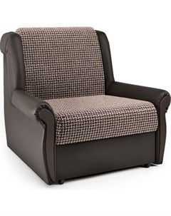 Кресло кровать Аккорд М корфу коричневый и экокожа шоколад Шарм-дизайн
