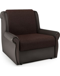 Кресло кровать Аккорд М рогожка шоколад и экокожа шоколад Шарм-дизайн