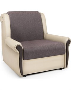 Кресло кровать Аккорд М рогожка латте и экокожа беж Шарм-дизайн