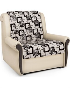 Кресло кровать Аккорд М экокожа беж и ромб Шарм-дизайн