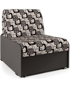 Кресло кровать Коломбо БП шенилл ромб и экокожа шоколад Шарм-дизайн