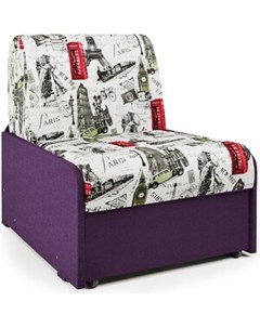 Кресло кровать Коломбо БП Париж и рогожка фиолетовый Шарм-дизайн