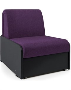Кресло кровать Коломбо БП фиолетовая рогожка и экокожа черный Шарм-дизайн