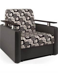 Кресло кровать Шарм экокожа шоколад и ромб Шарм-дизайн