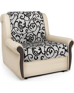 Кресло кровать Аккорд М экокожа беж и узоры Шарм-дизайн