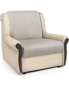Кресло кровать Аккорд М экокожа беж и шенилл беж Шарм-дизайн