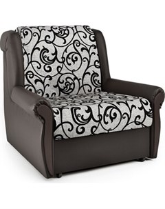 Кресло кровать Аккорд М экокожа шоколад и узоры Шарм-дизайн