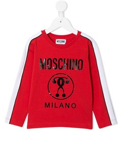 Топ с длинными рукавами и логотипом Moschino kids