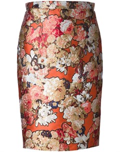 Жаккардовая юбка с цветочным рисунком Givenchy