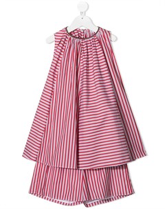 Полосатый спортивный костюм с топом без рукавов Brunello cucinelli kids