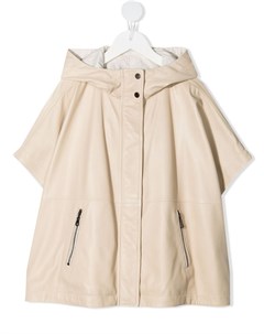 Куртка с короткими рукавами и капюшоном Brunello cucinelli kids