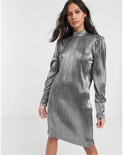 Платье мини с эффектом металлик Levete room