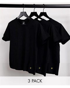 Набор из 3 футболок черного цвета Lyle & scott bodywear
