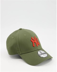 Бейсболка цвета хаки с логотипом команды NY Yankees 9FORTY New era