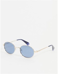 Солнцезащитные очки с миниатюрной круглой оправой в стиле унисекс Polaroid