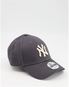 Темно серая бейсболка с логотипом команды NY Yankees 9FORTY New era