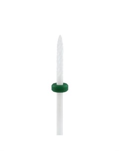 Фреза керамическая Цилиндр D 2 3 мм тонкая заостренная зеленая Ice nova
