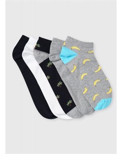 Короткие носки с жаккардом бананы Ostin