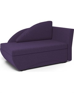 Кушетка Трио правый рогожка фиолетовый Шарм-дизайн