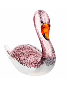 Фигурка Розовый лебедь 18см Art glass