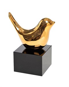 Статуэтка Гарда Декор Птичка золотая на подставке Garda decor