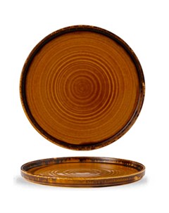 Тарелка Harvest с вертикальным бортом цвет коричневый Dudson