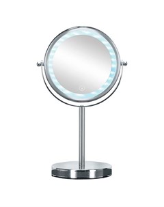 Косметическое зеркало на подставке Bright LED Mirror 17 5х12х29 5 см цвет серебряный Kleine wolke