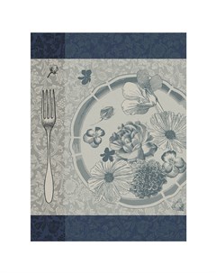 Полотенце кухонное Fleurs A Croquer 60x80см цвет синий Le jacquard francais