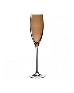 Бокал для шампанского Lucente 220мл коричневый Leonardo