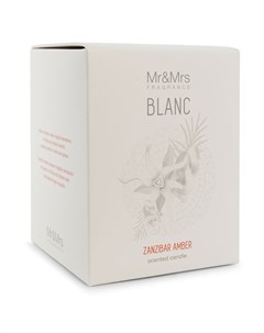 Свеча ароматическая Blanc аромат 31 Амбра Занзибара Mr&mrs fragrance