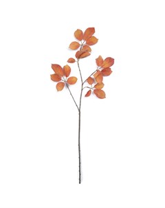 Искусственные цветы Ветка с листьями 62см цвет оранжевый Silk-ka