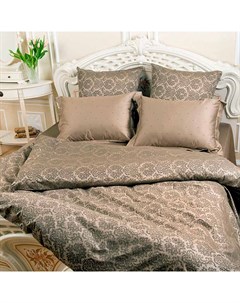 Комплект постельного белья 1 5 спальный Магия Шелка Каролина коричневый Balimena