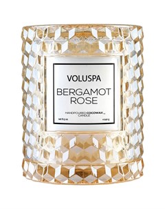 Аромасвеча Бергамот и роза в стеклянном подсвечнике с крышкой Voluspa