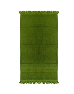Полотенце банное Essential с бахромой оливково зеленого цвета 70х140см Tkano