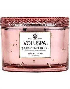 Аромасвеча Игристое Розе смородина лепестки роз в стеклянном подсвечнике с крышкой Voluspa