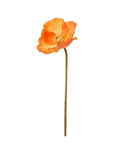 Искусственные цветы Мак 69см светло оранжевый Silk-ka