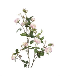 Цветок искусственный ветка Розы 117см розовый с белым Silk-ka