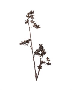Цветок искусственный ветка Хлопка 110см коричневый Silk-ka