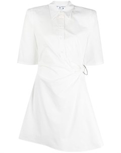 Короткое платье рубашка со сборками Off-white