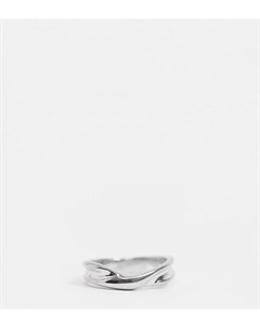 Серебристое кольцо с абстрактным дизайном ASOS DESIGN Curve Asos curve
