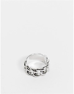 Серебристое кольцо на большой палец с цепочным дизайном Asos design