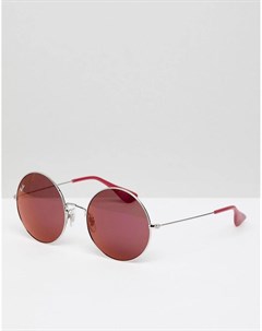 Круглые солнцезащитные очки с розовыми стеклами 0RB3592 Jajo Ray-ban®