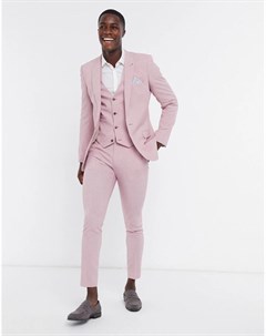 Розовый супероблегающий жилет wedding Asos design