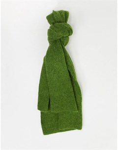 Зеленый вязаный шарф Femme Selected