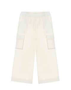 Кремовые брюки с карманами карго детские Brunello cucinelli